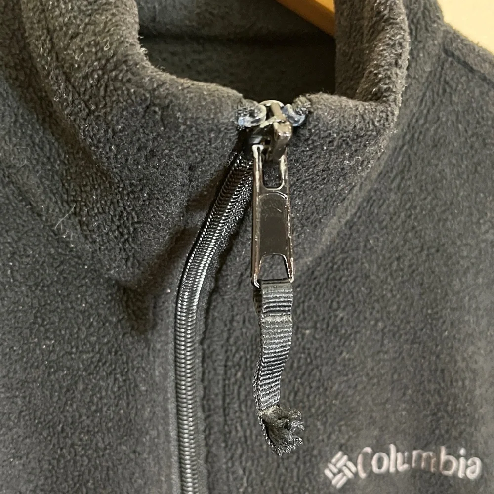 Columbia Black Full-Zip Fleece Sweatshirt